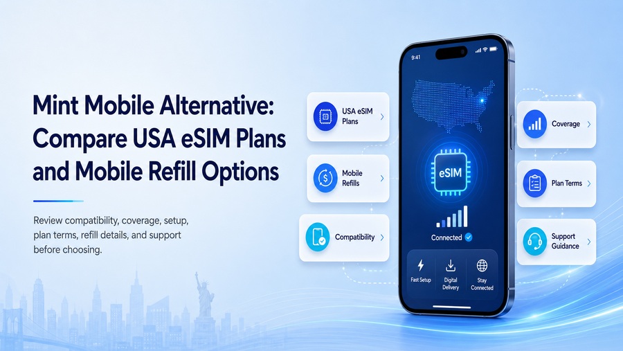 Mint Mobile Alternative: Compare USA eSIM Plans and Mobile Refill Options