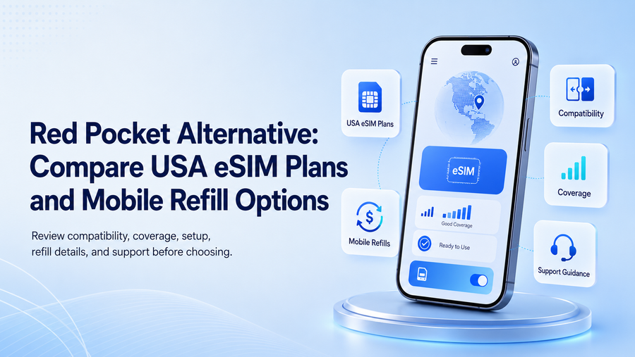 Red Pocket Alternative: Compare USA eSIM Plans and Mobile Refill Options