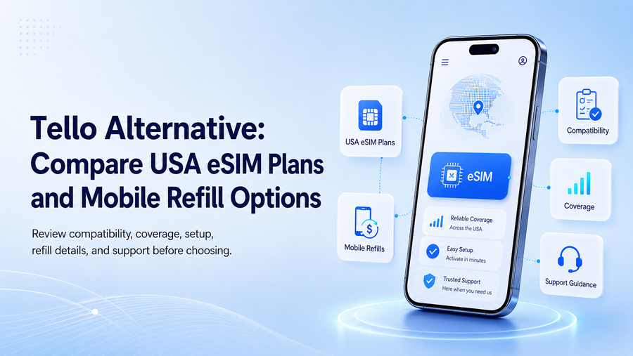 Tello Alternative: Compare USA eSIM Plans and Mobile Refill Options