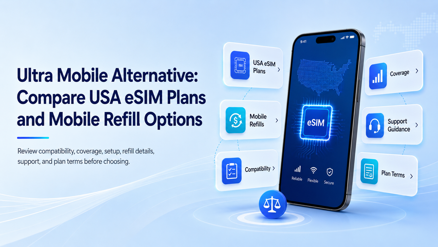 Ultra Mobile Alternative: Compare USA eSIM Plans and Mobile Refill Options